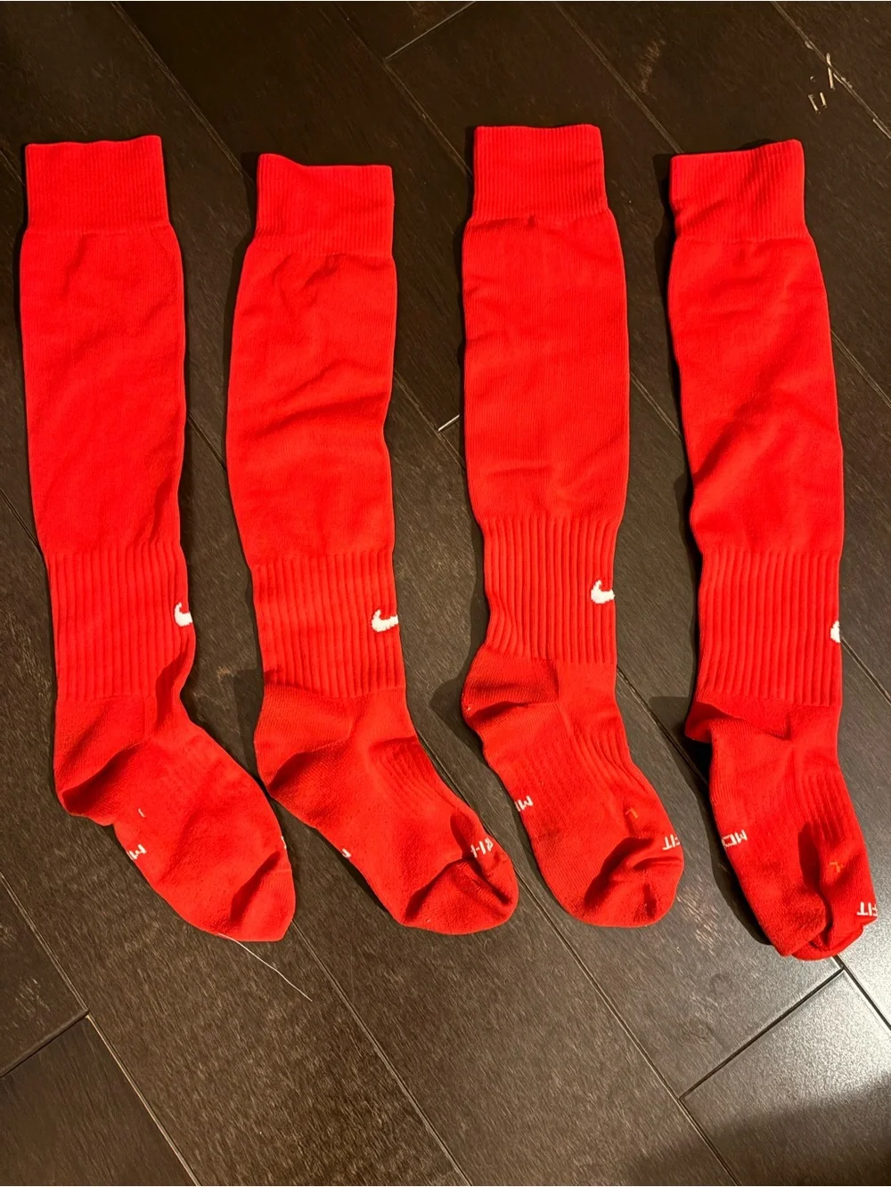 Red Nike M Knee High Baseball Socks